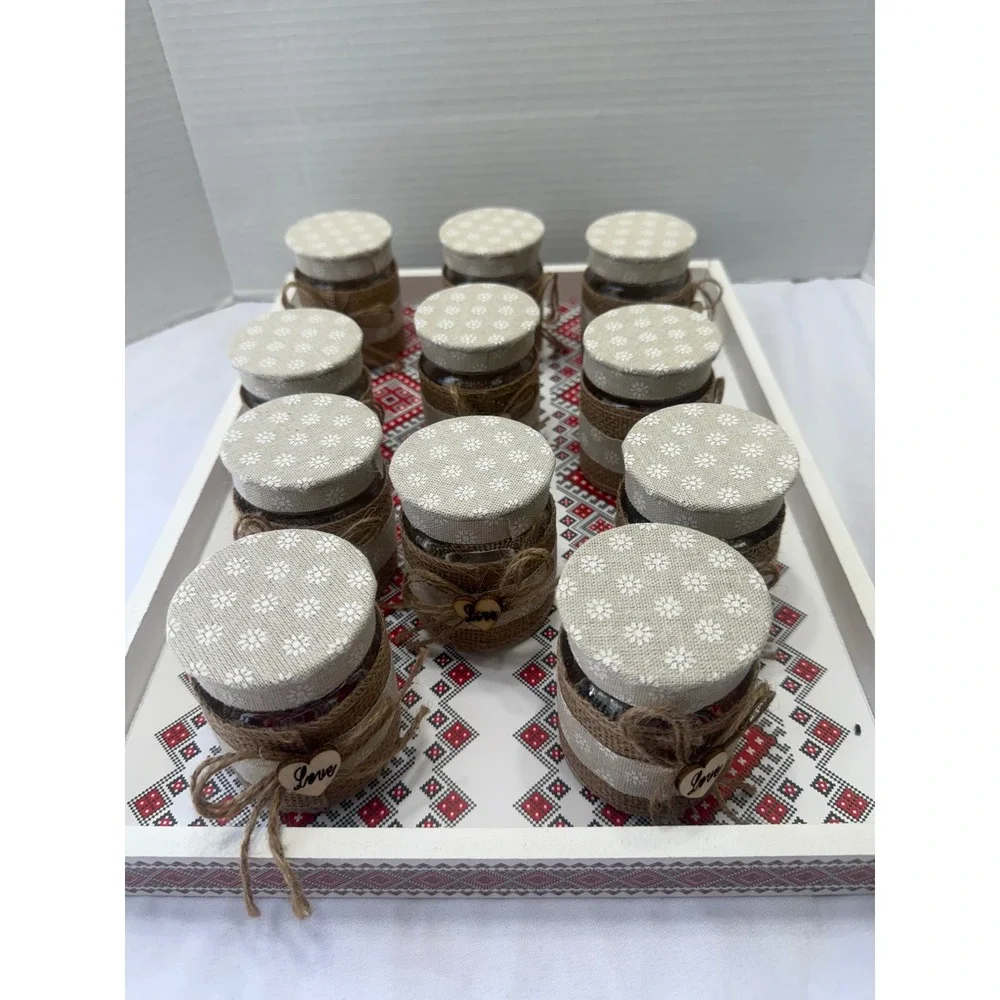 10 Mini plastic Jars Wedding Favors Party Bridal Shower Sweetheart Gifts